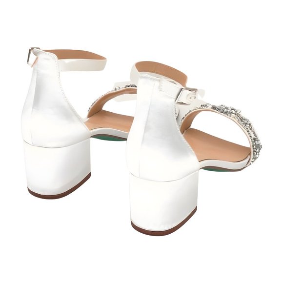 Betsey Johnson White Sandals with Silver Embellishments - Picture 6 of 7